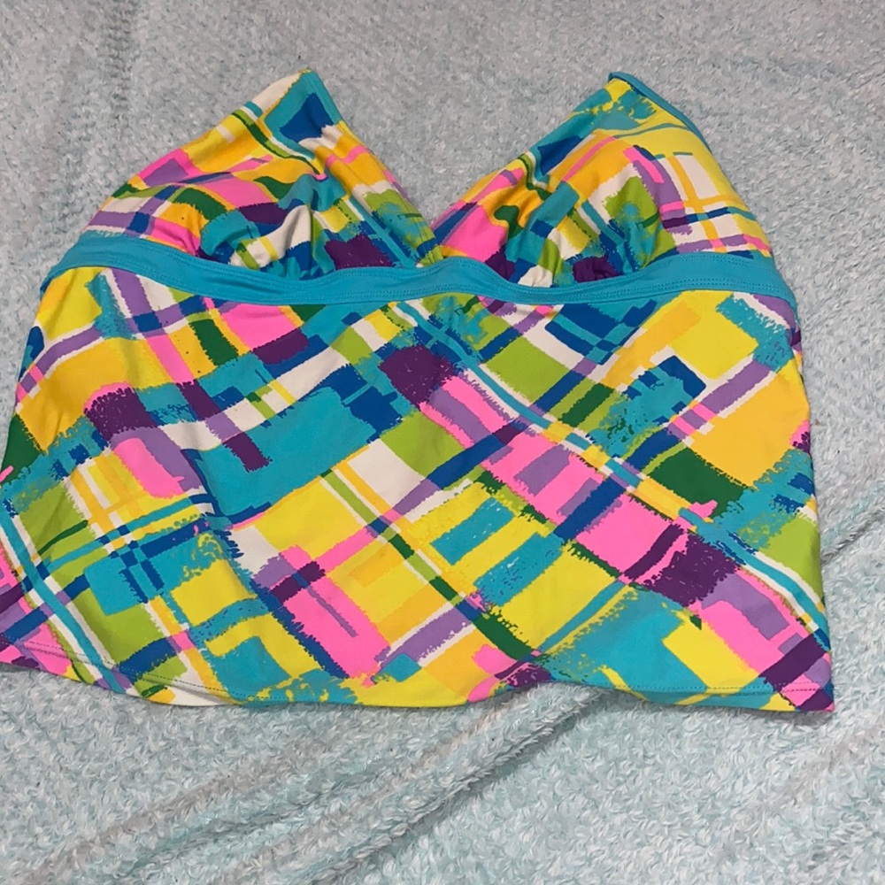 Joe Boxer patterned tankini bathing suit top (XL)